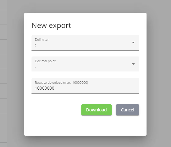 Modale export